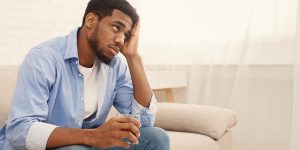 Man dealing with alcohol misuse